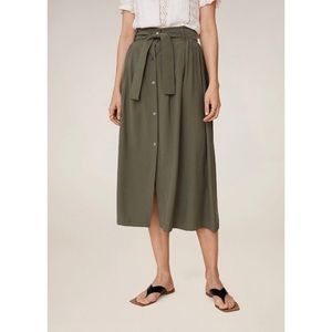Mango bow midi skirt